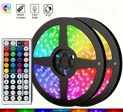 Bann Limyè LED RGB ak Kontwòl Remote – Dekore espas ou ak style!