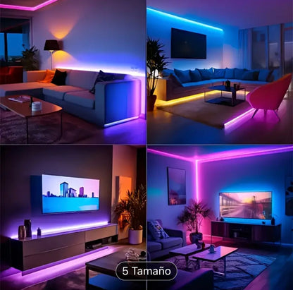 Bann Limyè LED RGB ak Kontwòl Remote – Dekore espas ou ak style!